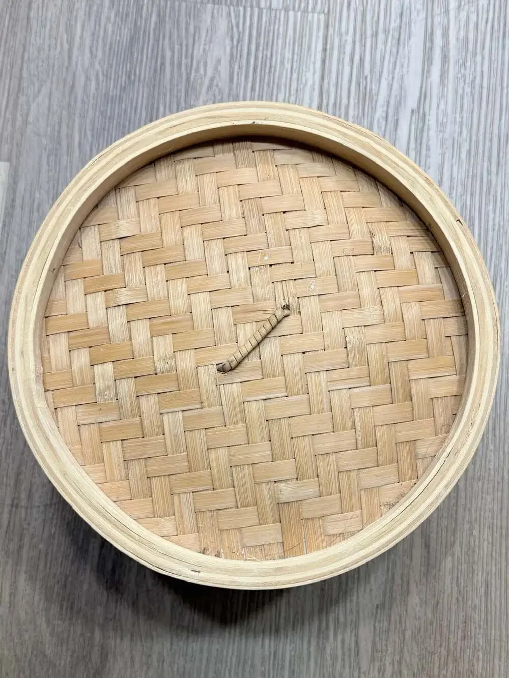 2-Tier Traditional Handmade Bamboo Steamer Basket with Lid